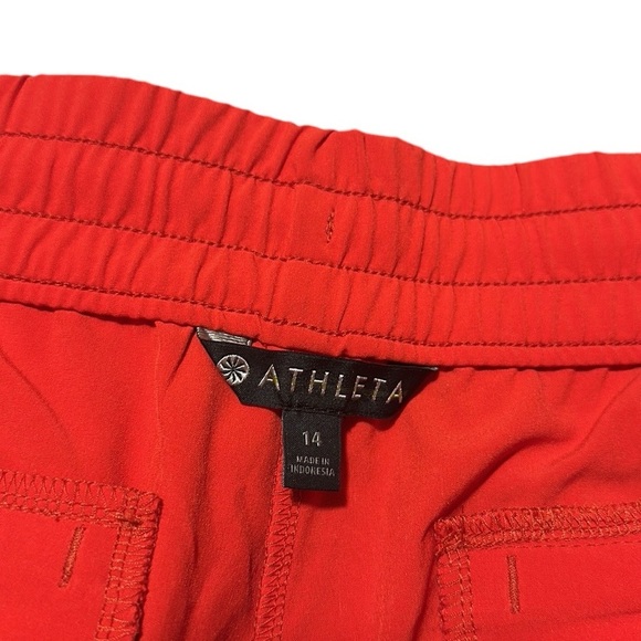 ATHLETA BAJA SHORT NWT Hibiscus Red Wrinkle resistant Light Weight Size 14 - Picture 11 of 14